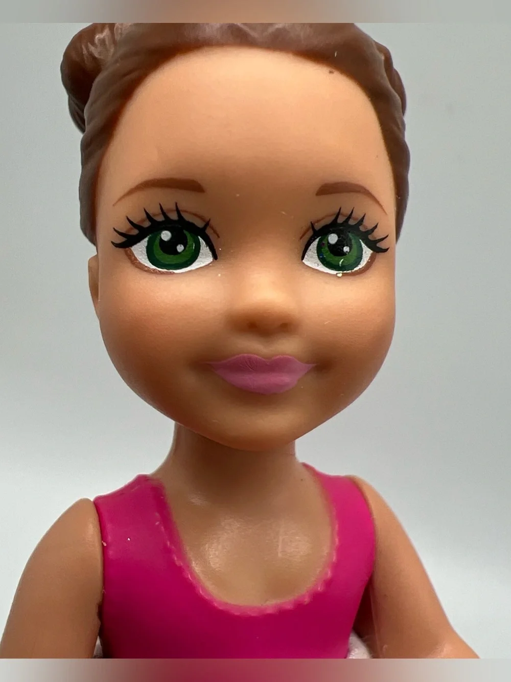 Toddler Barbie Doll Kelly Chelsea Baby Sister Brunette Pigtails Buns Hair Lot 2